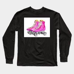 Watercolor Roller Skates Long Sleeve T-Shirt